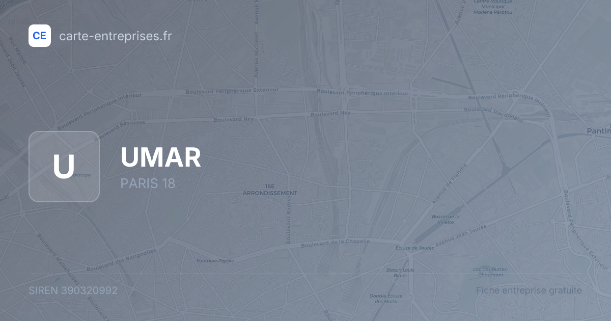 UMAR — 390320992 — fiche entreprise