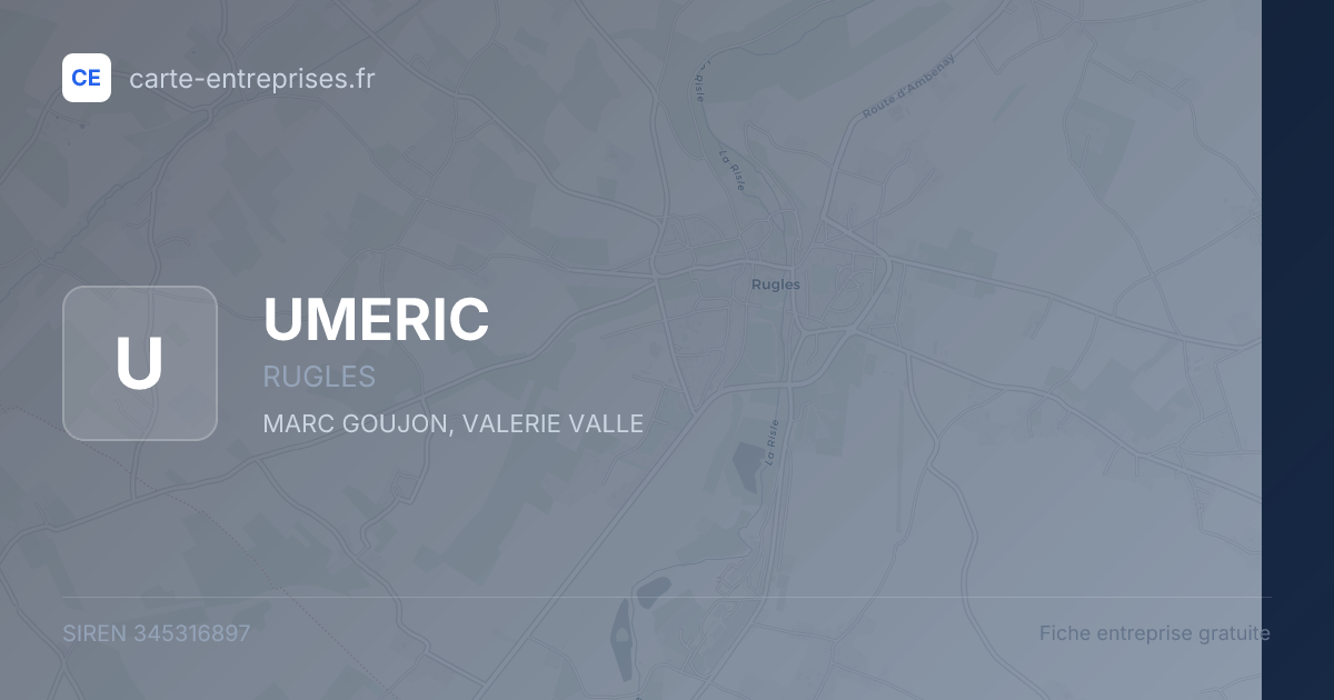 UMERIC — 345316897 — fiche entreprise