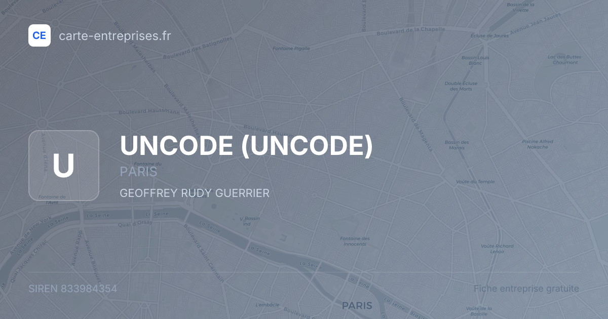UNCODE — 833984354 — fiche entreprise
