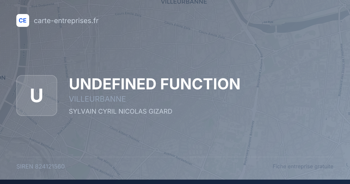UNDEFINED FUNCTION — 824121560 — fiche entreprise