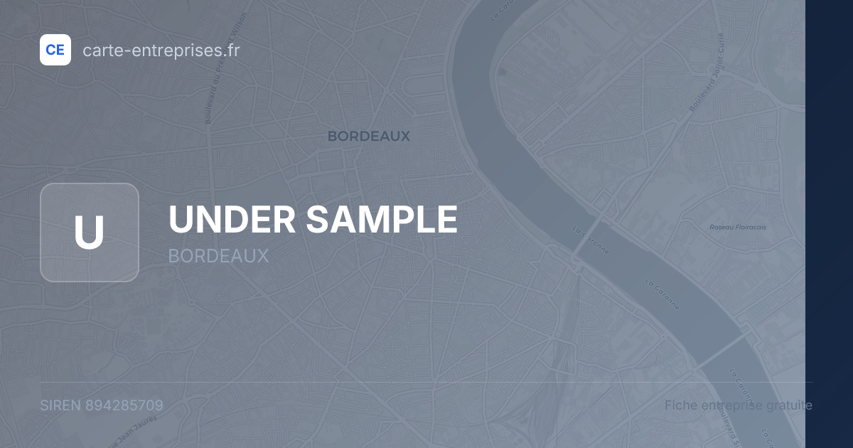 UNDER SAMPLE — 894285709 — fiche entreprise