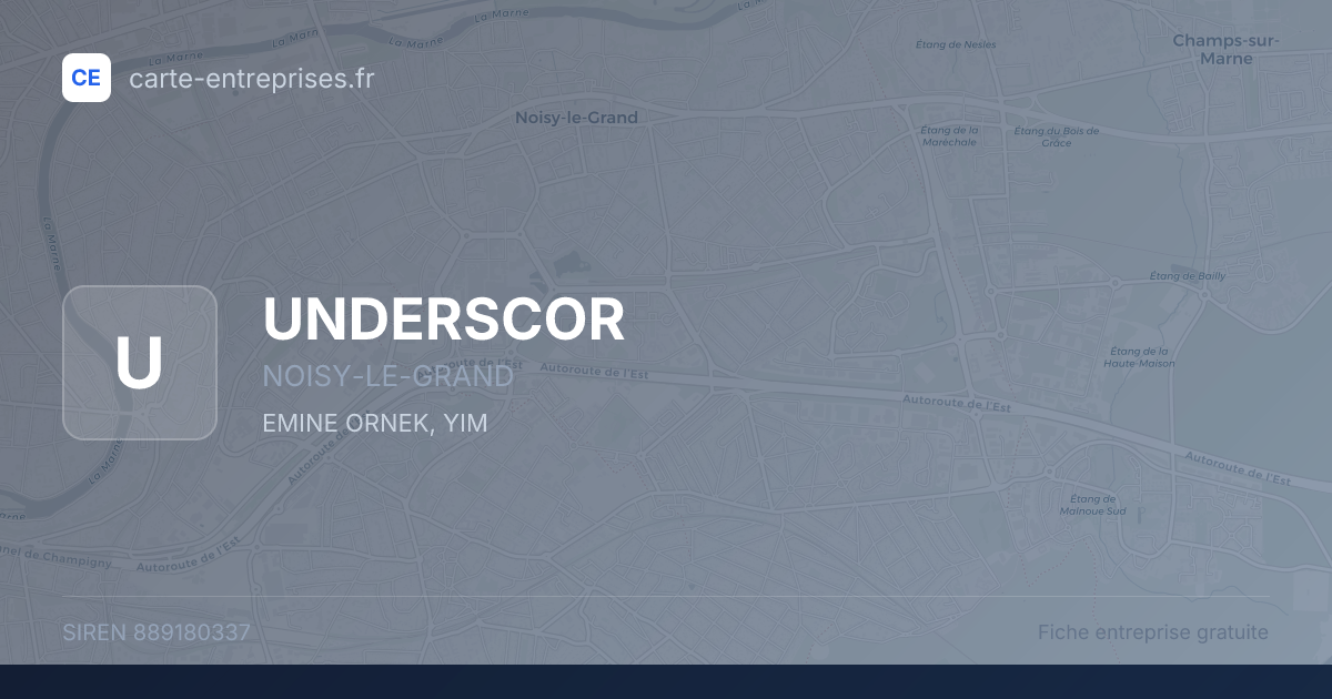 UNDERSCOR — 889180337 — fiche entreprise