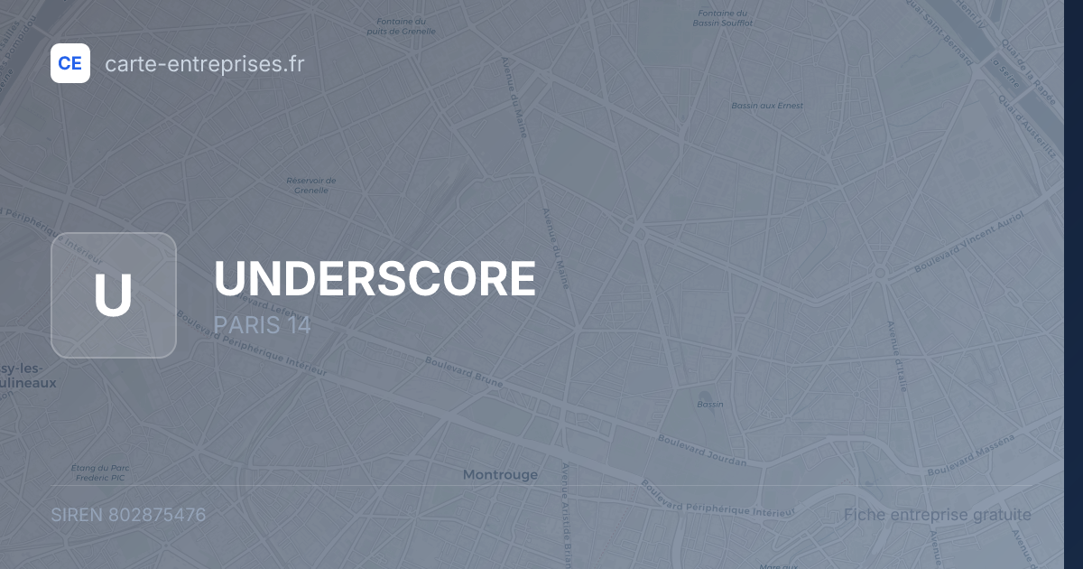 UNDERSCORE — 802875476 — fiche entreprise
