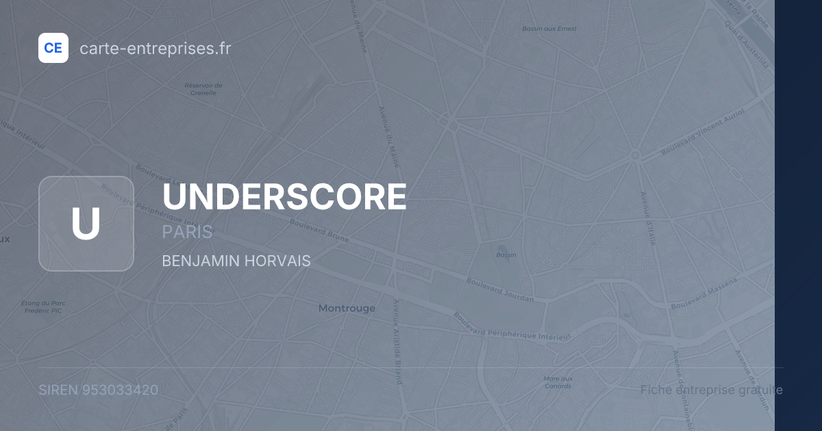UNDERSCORE — 953033420 — fiche entreprise