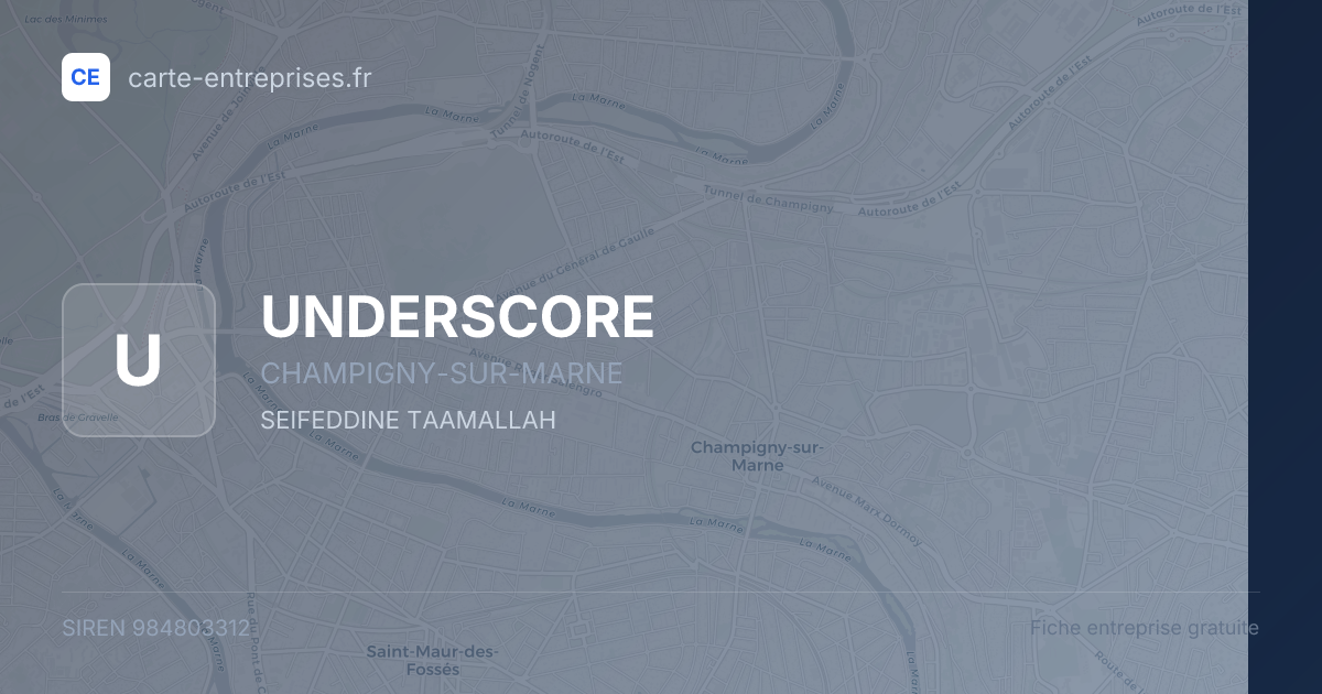 UNDERSCORE — 984803312 — fiche entreprise