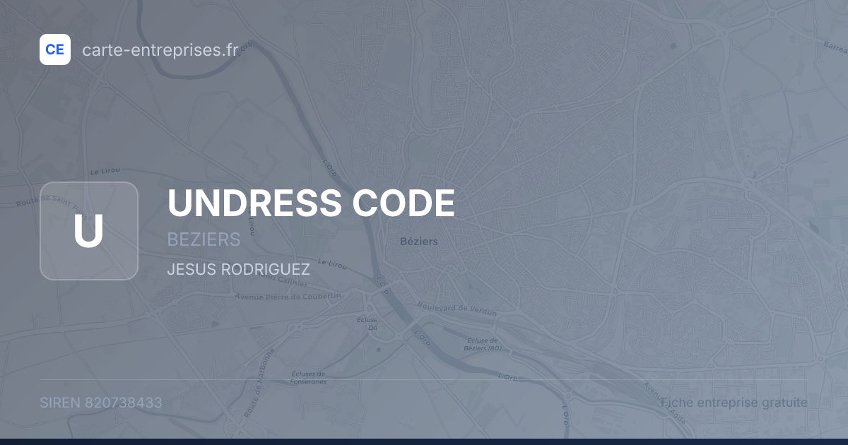 UNDRESS CODE — 820738433 — fiche entreprise