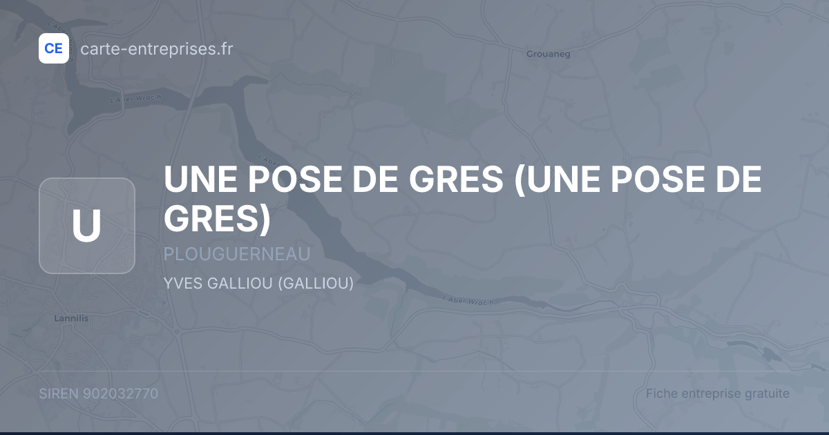 UNE POSE DE GRES — 902032770 — fiche entreprise