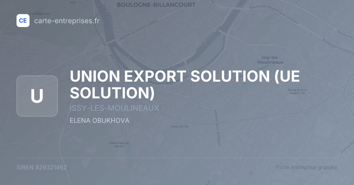 UNION EXPORT SOLUTION (UE SOLUTION) — 829321462 — fiche entreprise