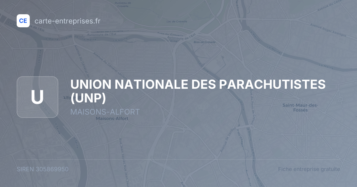 UNION NATIONALE DES PARACHUTISTES (UNP) — 305869950 — fiche entreprise