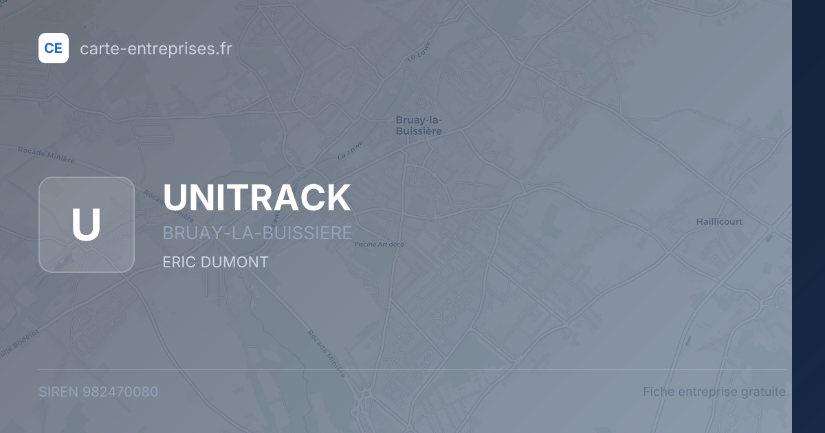 UNITRACK — 982470080 — fiche entreprise