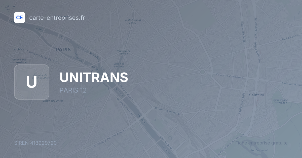 UNITRANS — 413929720 — fiche entreprise