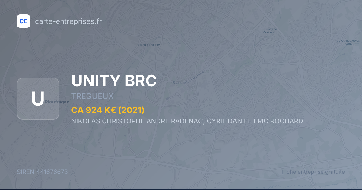 UNITY BRC — 441676673 — fiche entreprise