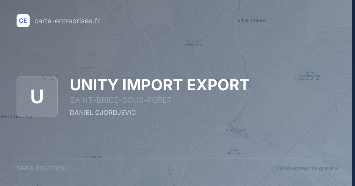 UNITY IMPORT EXPORT — 878220052 — fiche entreprise