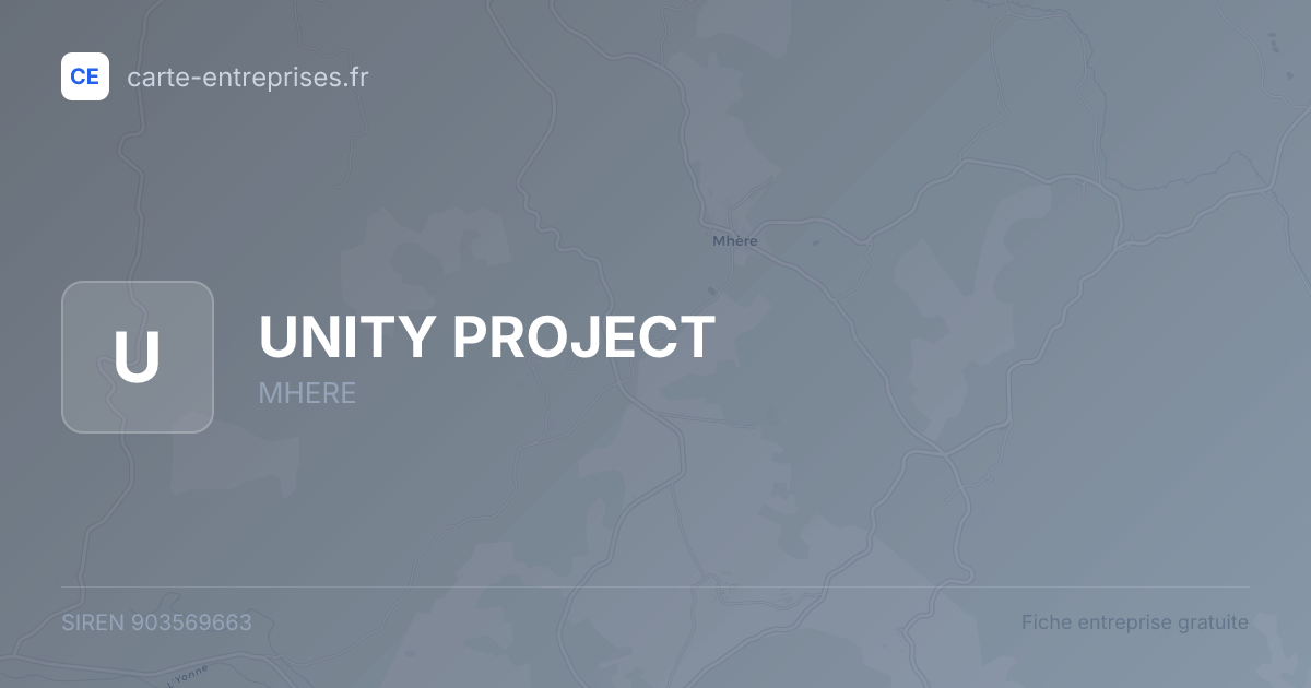 UNITY PROJECT — 903569663 — fiche entreprise