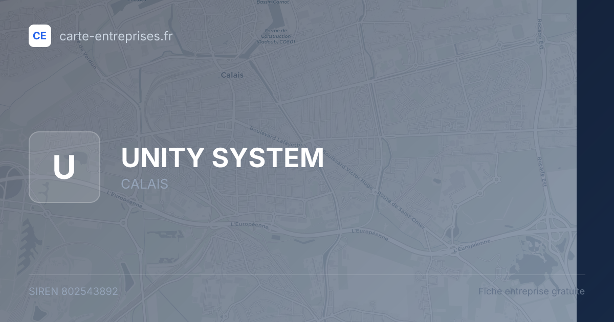 UNITY SYSTEM — 802543892 — fiche entreprise