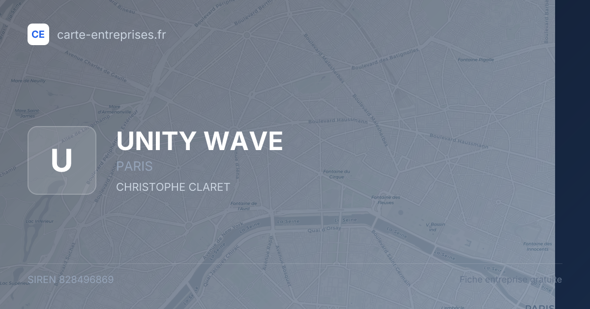 UNITY WAVE — 828496869 — fiche entreprise