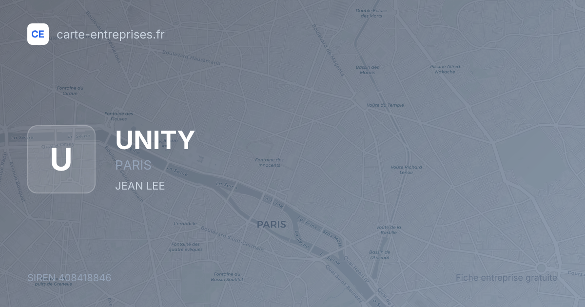 UNITY — 408418846 — fiche entreprise