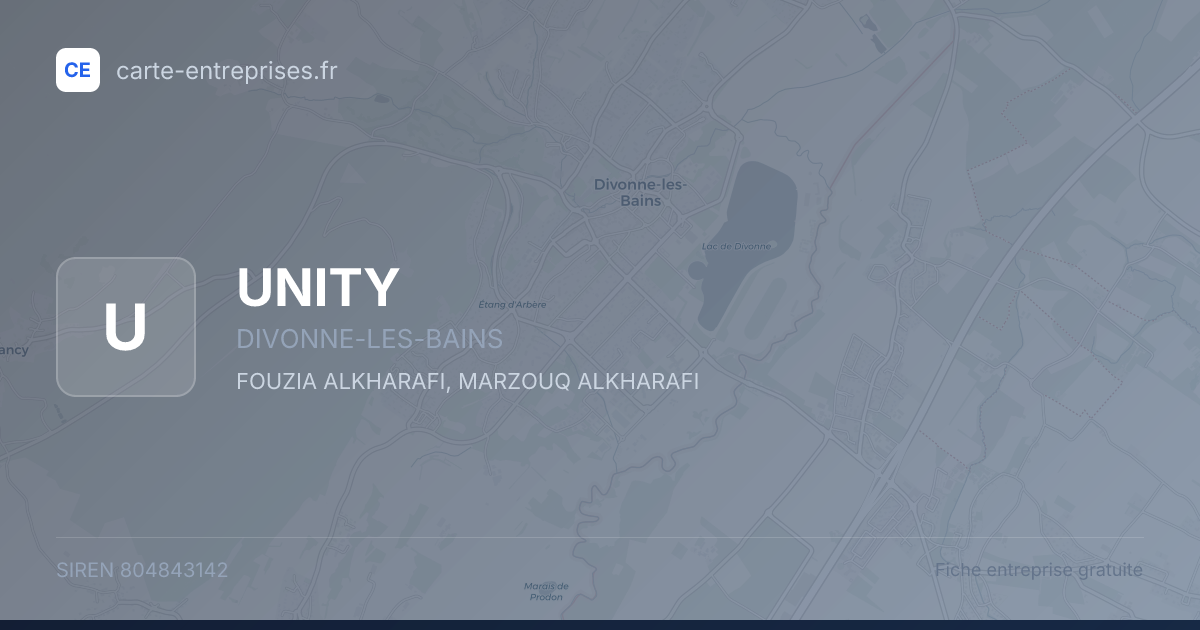 UNITY — 804843142 — fiche entreprise