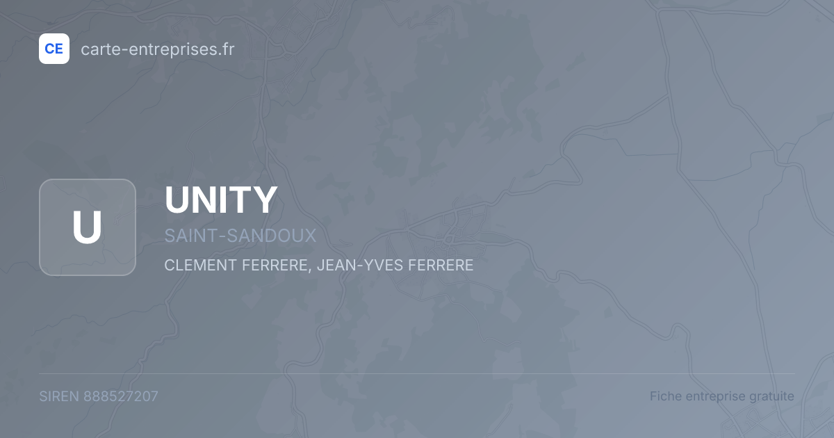 UNITY — 888527207 — fiche entreprise