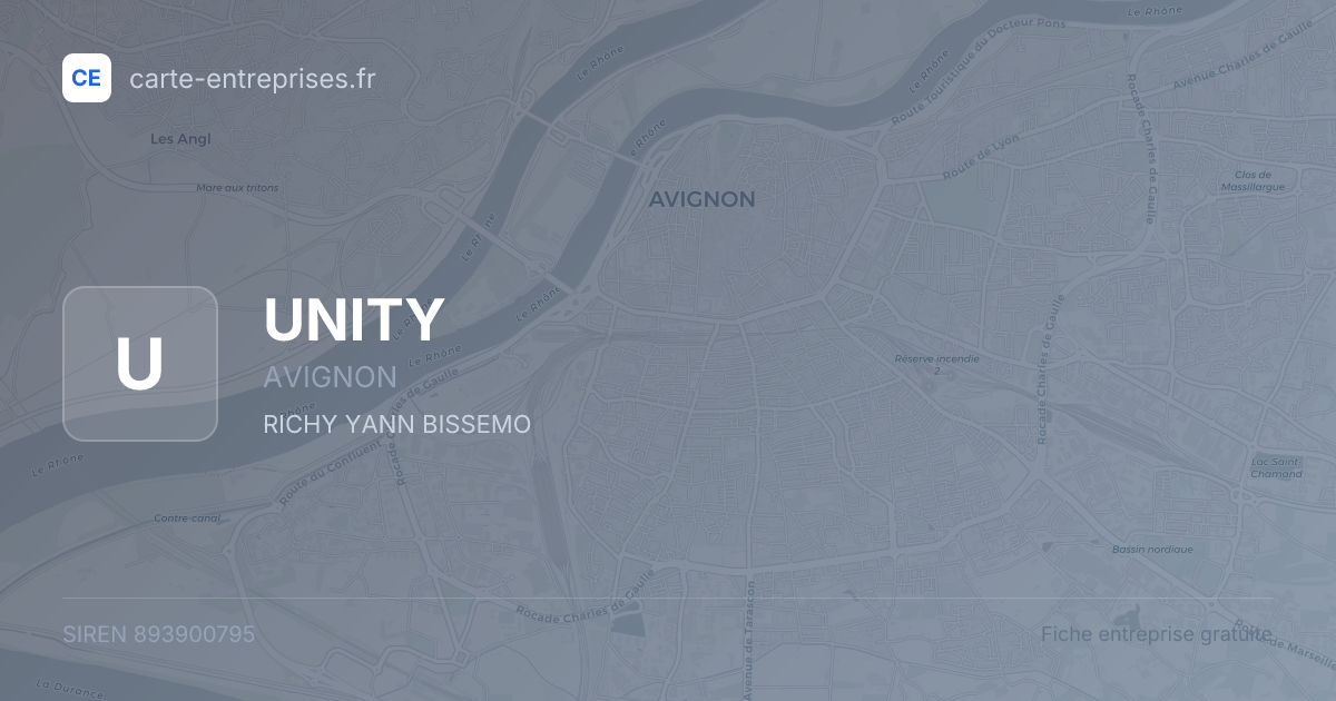 UNITY — 893900795 — fiche entreprise