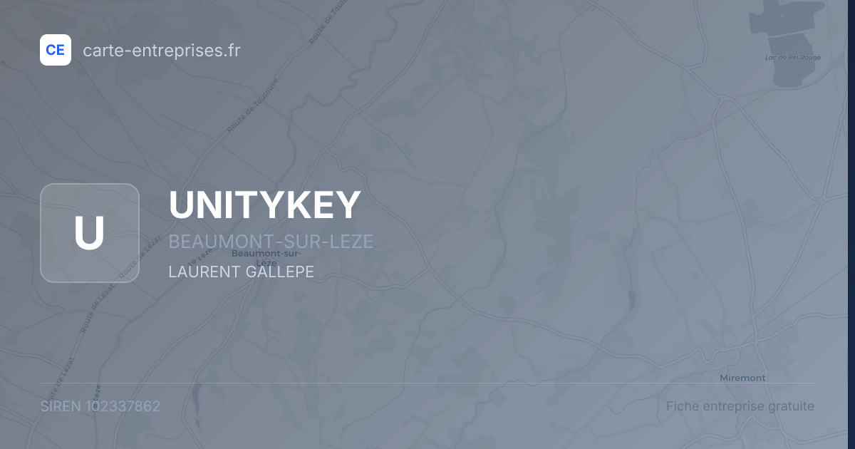 UNITYKEY — 102337862 — fiche entreprise