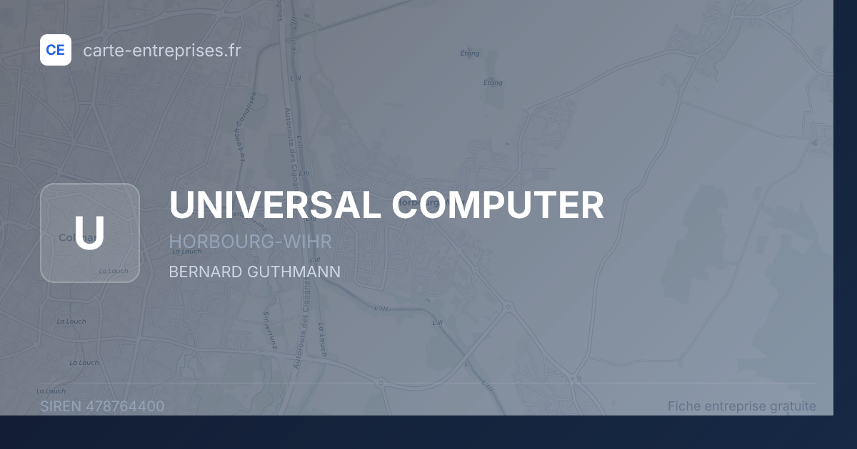 UNIVERSAL COMPUTER — 478764400 — fiche entreprise