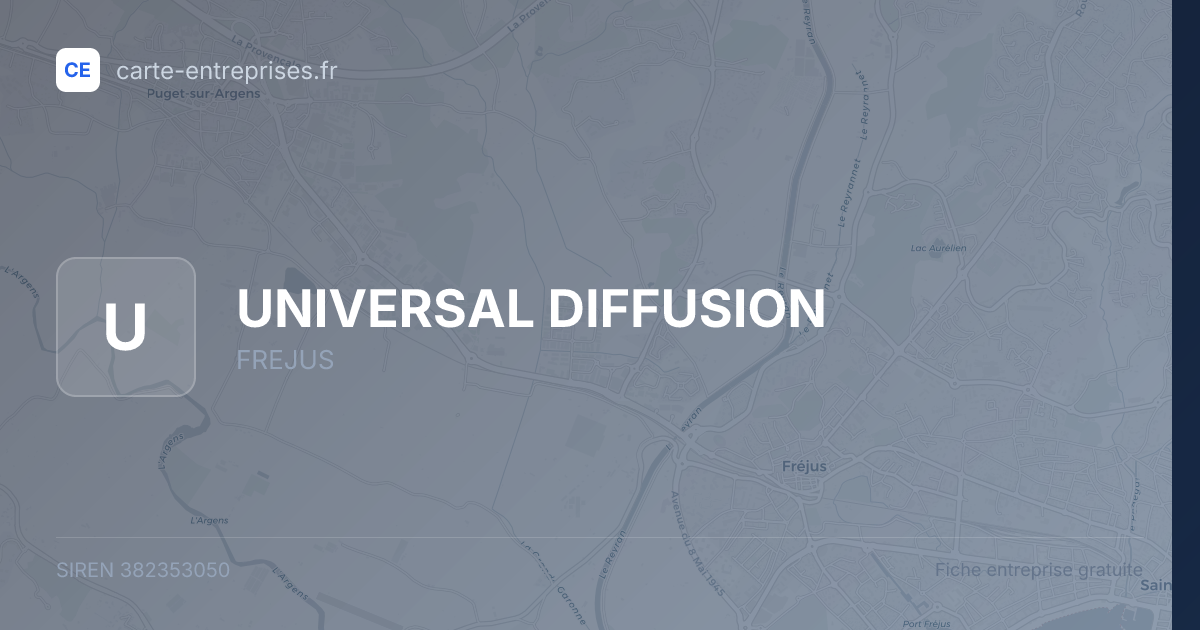 UNIVERSAL DIFFUSION — 382353050 — fiche entreprise