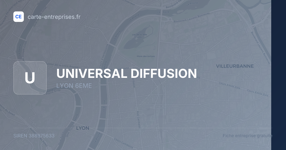 UNIVERSAL DIFFUSION — 388975633 — fiche entreprise