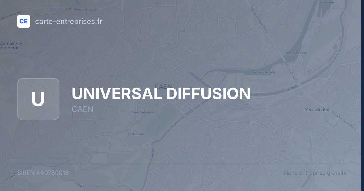 UNIVERSAL DIFFUSION — 440750016 — fiche entreprise
