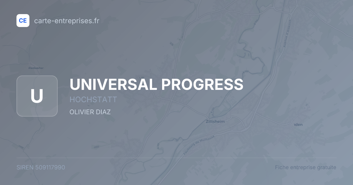 UNIVERSAL PROGRESS — 509117990 — fiche entreprise