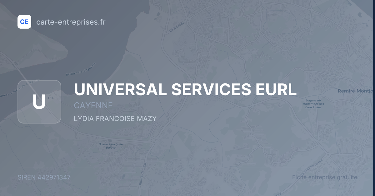 UNIVERSAL SERVICES EURL — 442971347 — fiche entreprise
