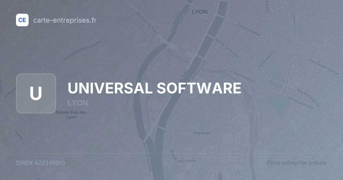 UNIVERSAL SOFTWARE — 422349910 — fiche entreprise