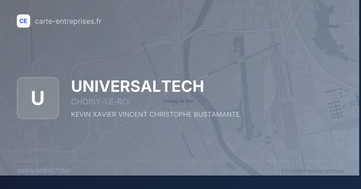 UNIVERSALTECH — 908747280 — fiche entreprise