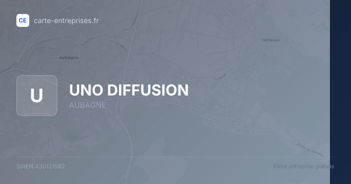 UNO DIFFUSION — 430121582 — fiche entreprise