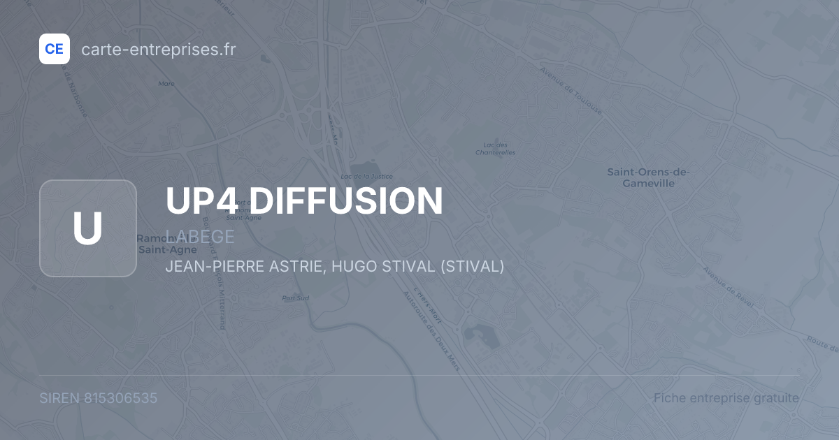 UP4 DIFFUSION — 815306535 — fiche entreprise