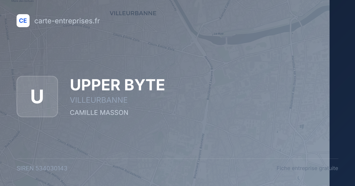 UPPER BYTE — 534030143 — fiche entreprise
