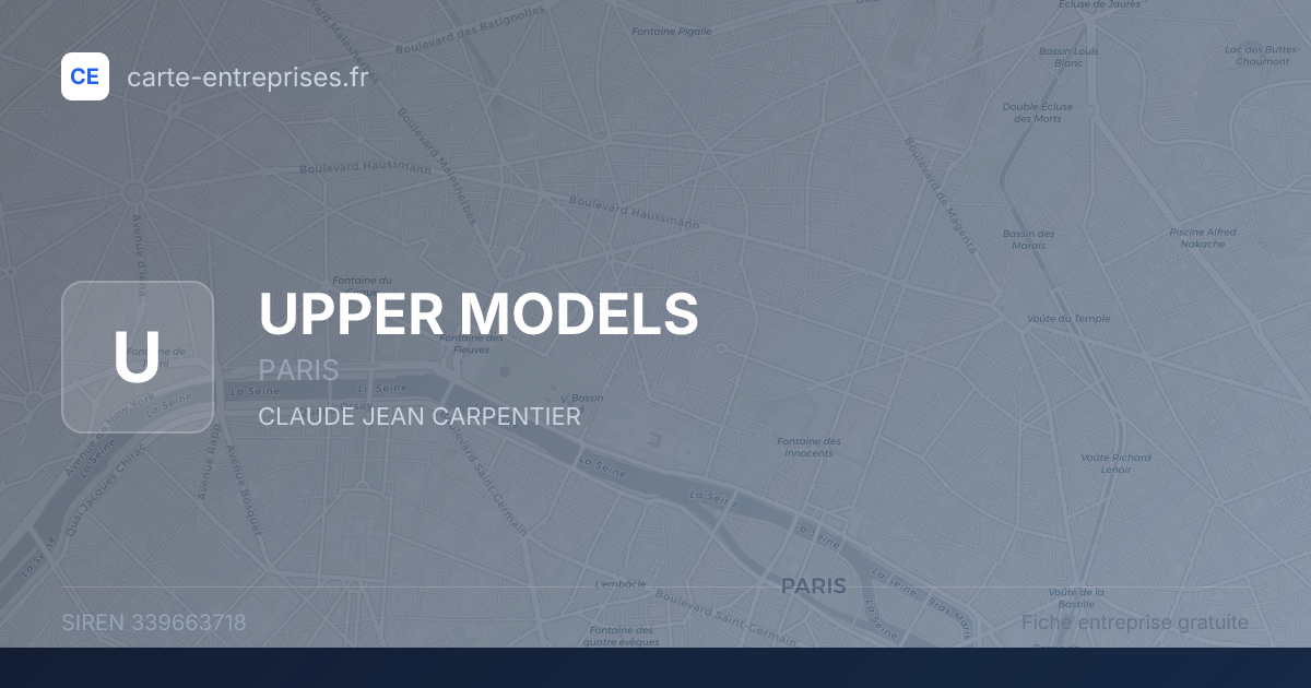 UPPER MODELS — 339663718 — fiche entreprise