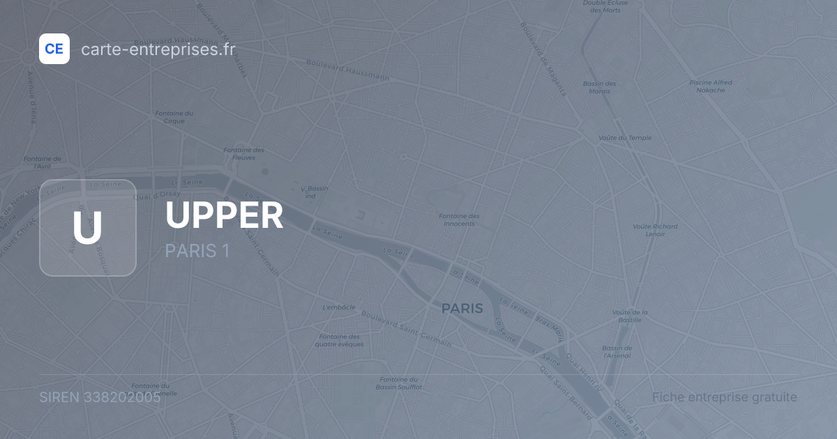 UPPER — 338202005 — fiche entreprise