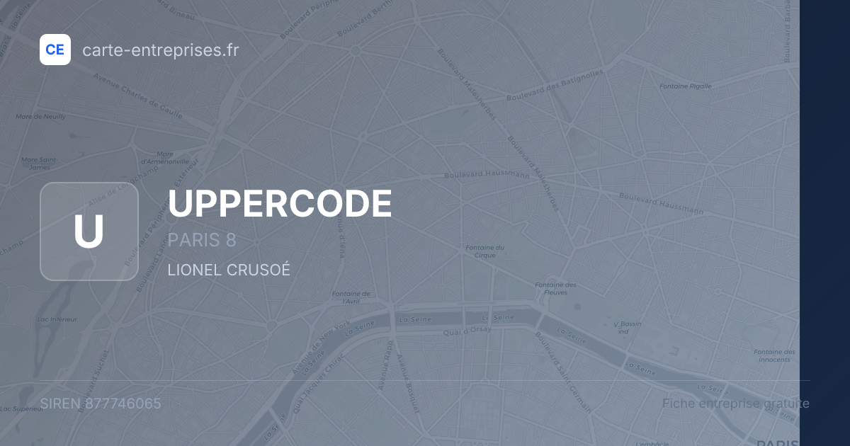 UPPERCODE — 877746065 — fiche entreprise