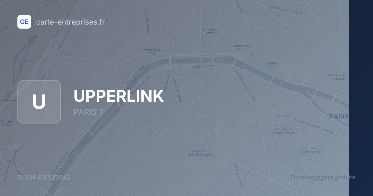 UPPERLINK — 419026042 — fiche entreprise