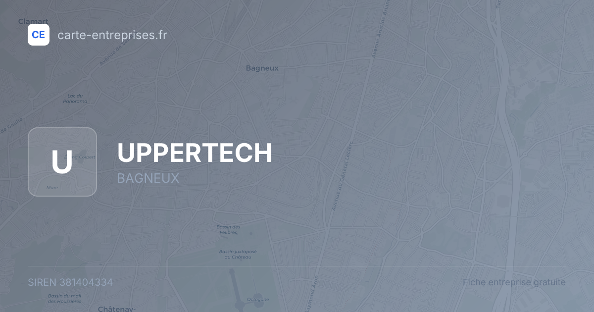 UPPERTECH — 381404334 — fiche entreprise