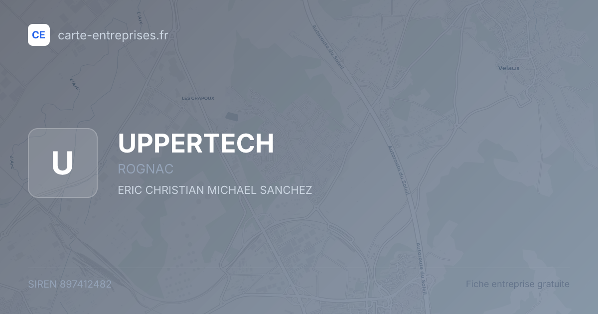 UPPERTECH — 897412482 — fiche entreprise