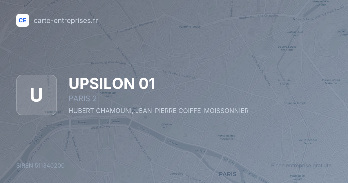 UPSILON 01 — 511340200 — fiche entreprise