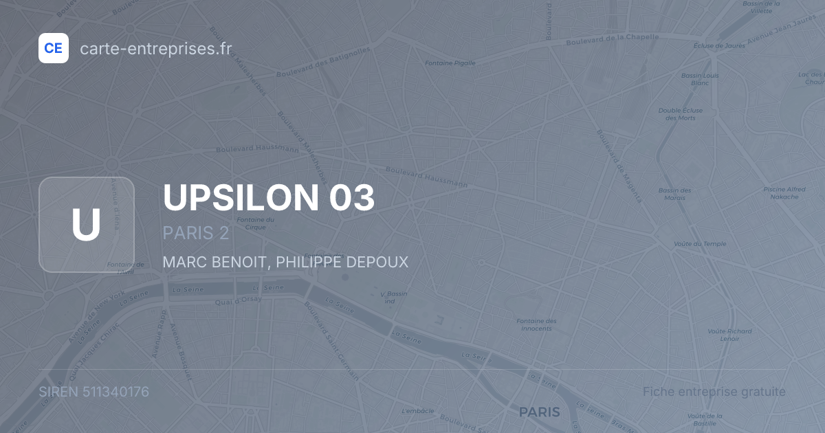 UPSILON 03 — 511340176 — fiche entreprise