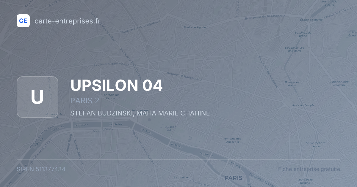 UPSILON 04 — 511377434 — fiche entreprise