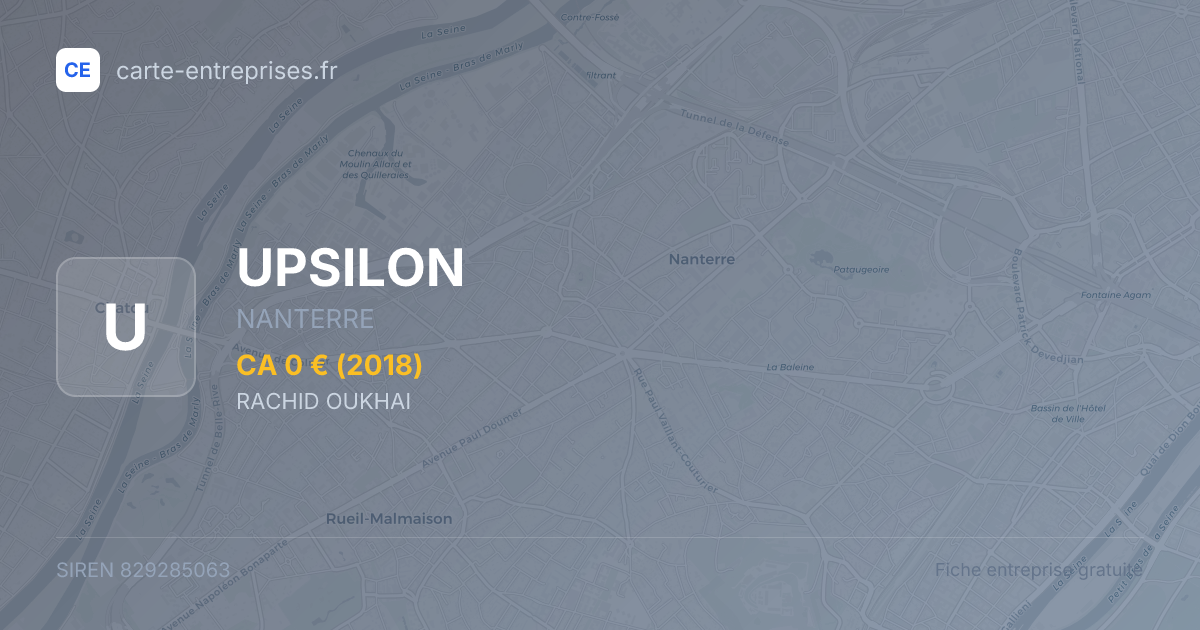 UPSILON — 829285063 — fiche entreprise