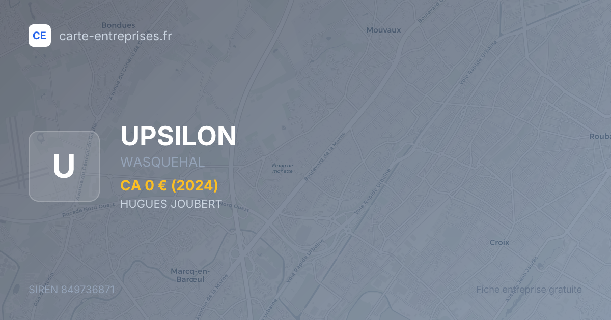 UPSILON — 849736871 — fiche entreprise