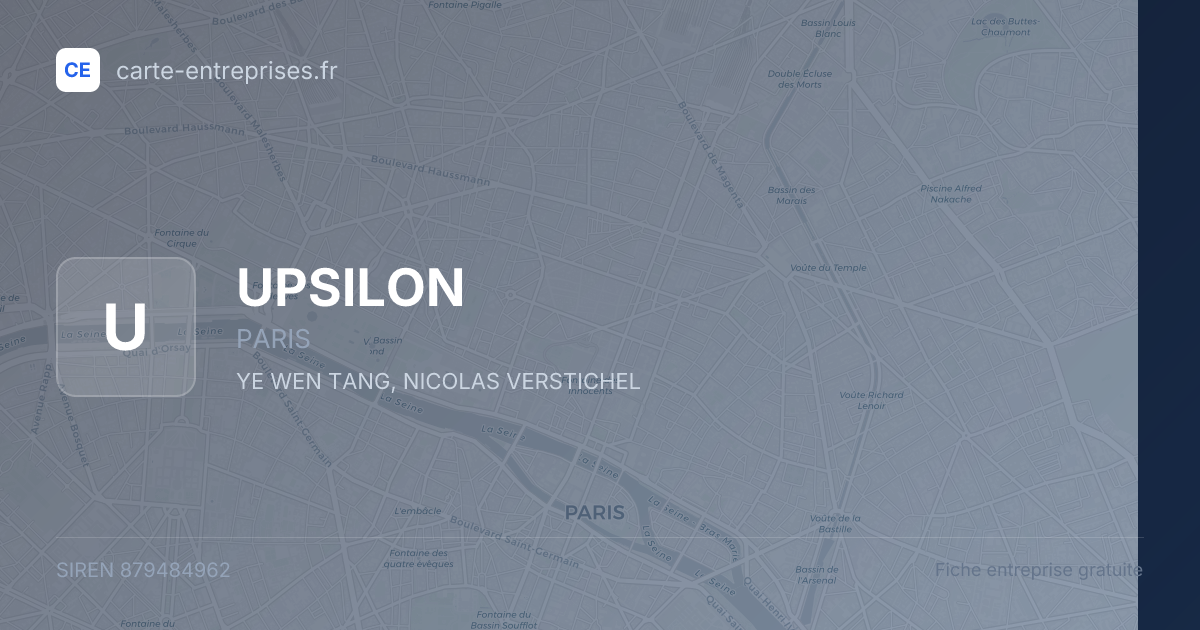 UPSILON — 879484962 — fiche entreprise