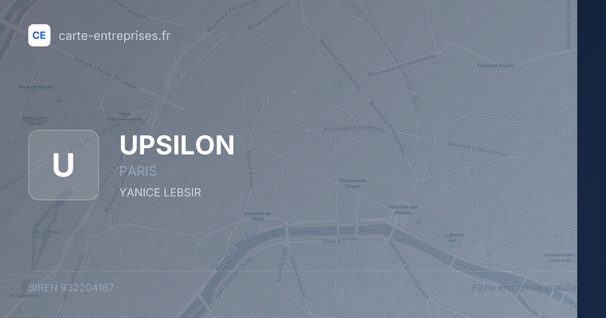 UPSILON — 932204167 — fiche entreprise