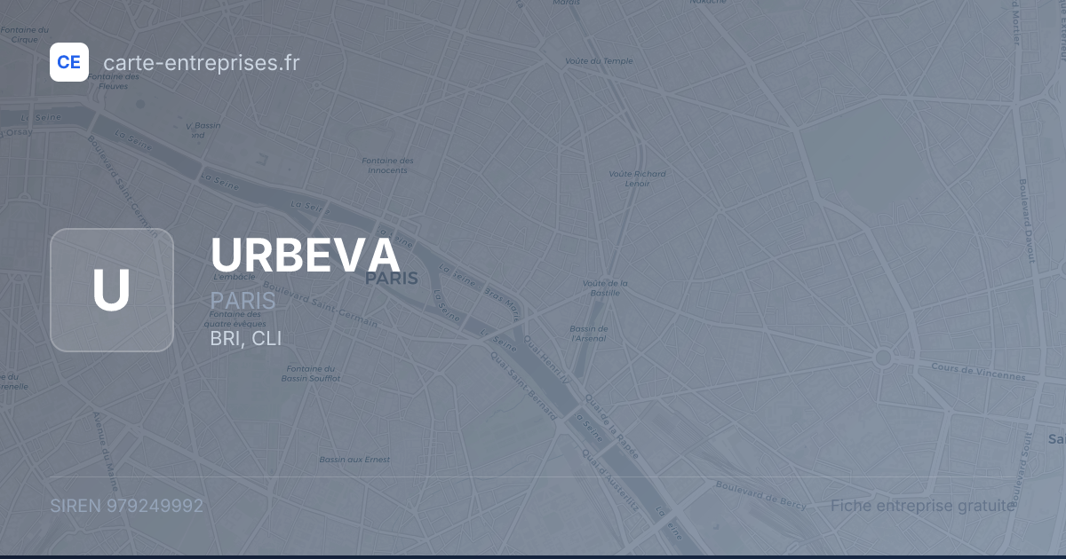 URBEVA — 979249992 — fiche entreprise